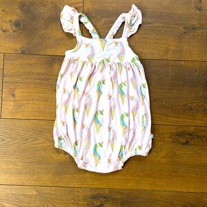 🦄 EUC Posh Peanut Unicorn Ice Cream Bubble Romper, size 2T